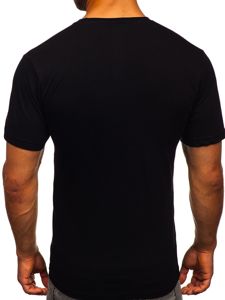 T-shirt con stampa da uomo nera Bolf 142170