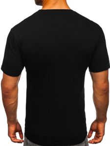 T-shirt con stampa da uomo nera Bolf 142174