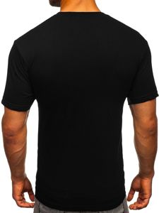 T-shirt con stampa da uomo nera Bolf 142175