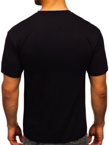 T-shirt con stampa da uomo nera Bolf 14333