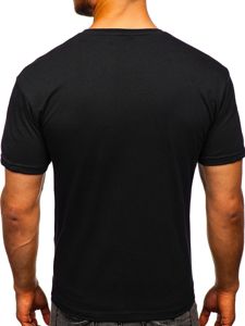 T-shirt con stampa da uomo nera Bolf 14336