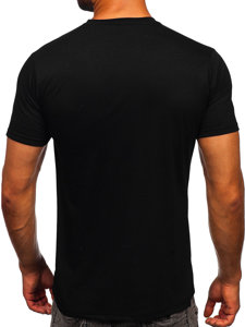 T-shirt con stampa da uomo nera Bolf 14498-1