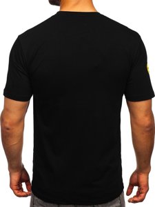 T-shirt con stampa da uomo nera Bolf 192367