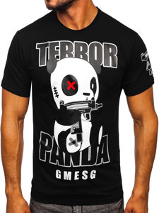 T-shirt con stampa da uomo nera Bolf 2291