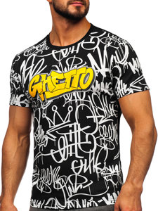 T-shirt con stampa da uomo nera Bolf 8T953