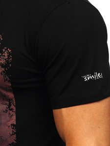 T-shirt con stampa da uomo nera Bolf GS2554