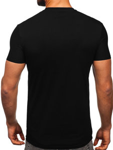 T-shirt con stampa da uomo nera Bolf MT3046