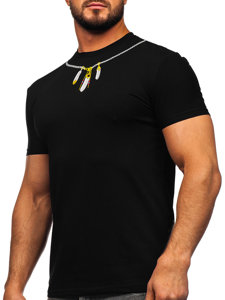 T-shirt con stampa da uomo nera Bolf MT3051