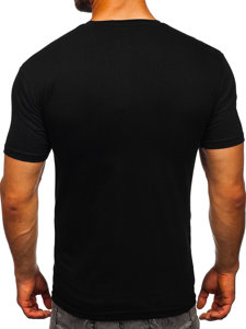 T-shirt con stampa da uomo nera Bolf SS10953