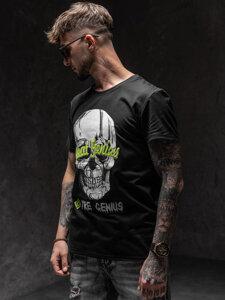 T-shirt con stampa da uomo nera Bolf Y70012