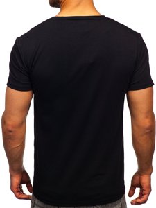 T-shirt con stampa da uomo nera Bolf Y70013