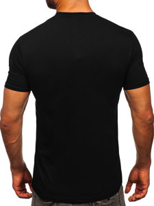 T-shirt con stampa da uomo nera Bolf Y70019