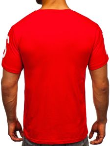 T-shirt con stampa da uomo rossa Bolf 1180