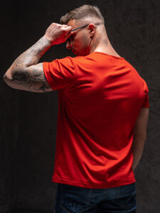 T-shirt con stampa da uomo rossa Bolf KS2098