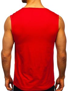 T-shirt con stampa da uomo rossa Bolf SS11081