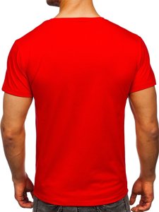 T-shirt con stampa da uomo rossa Bolf Y70015