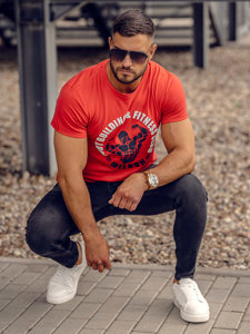 T-shirt con stampa da uomo rossa Bolf Y70015A