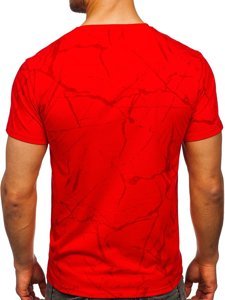 T-shirt con stampa da uomo rossa Bolf Y70026