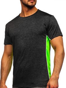 T-shirt da allenamento da uomo nera Bolf HM072