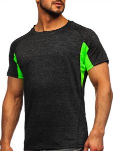 T-shirt da allenamento da uomo nera Bolf HM076