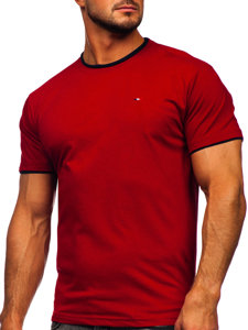 T-shirt da uomo bordò Bolf 14316