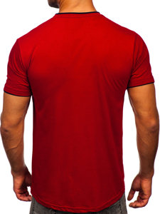 T-shirt da uomo bordò Bolf 14316