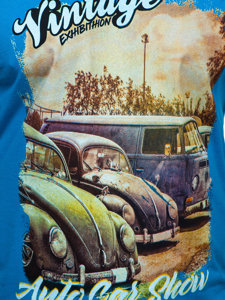 T-shirt in cotone con stampa da uomo celeste Bolf 143001