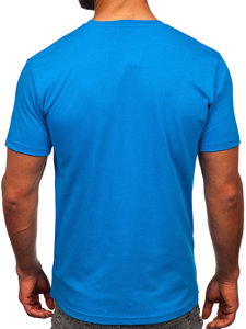 T-shirt in cotone da uomo celeste Bolf 14752