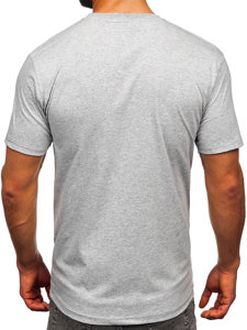 T-shirt in cotone da uomo grigia Bolf 14748