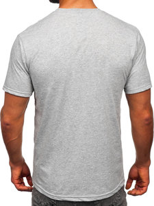 T-shirt in cotone da uomo grigia Bolf 14752