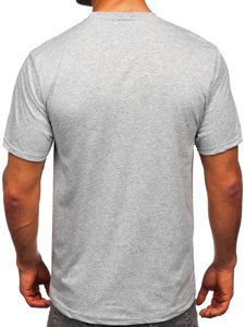 T-shirt in cotone da uomo grigia Bolf 14769