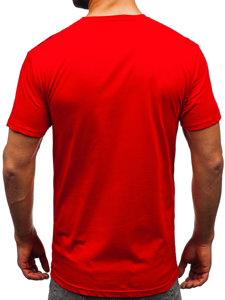 T-shirt in cotone da uomo rossa Bolf 14722