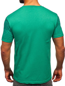 T-shirt in cotone da uomo verde Bolf 14710