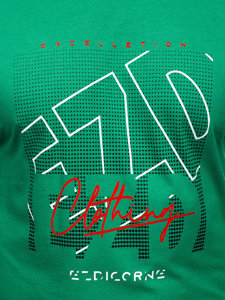 T-shirt in cotone da uomo verde Bolf 14748