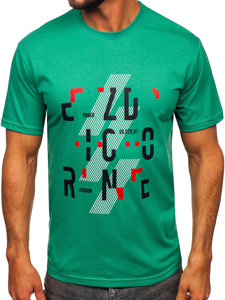 T-shirt in cotone da uomo verde Bolf 14752