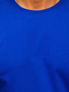 T-shirt in cotone senza stampa da uomo bluette Bolf 192397