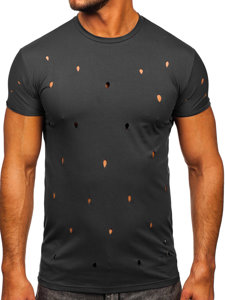 T-shirt senza stampa da uomo grafite Bolf 3009