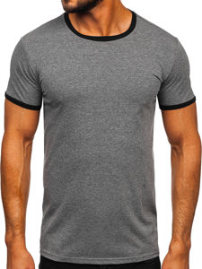 T-shirt senza stampa da uomo grafite Bolf 8T83