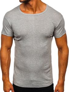 T-shirt senza stampa da uomo grigia Bolf NB003