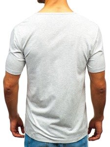 T-shirt senza stampa da uomo grigia Bolf T1281