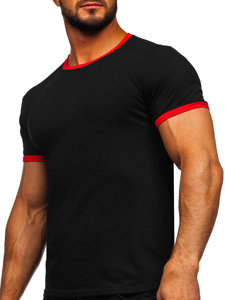 T-shirt senza stampa da uomo nera Bolf 8T83