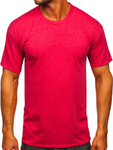 T-shirt senza stampa da uomo rosso Bolf B10