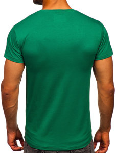 T-shirt senza stampa da uomo verde Bolf 2005-101