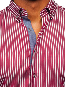 Uomo Camicia a maniche lunghe a righe Bordo Bolf 22730