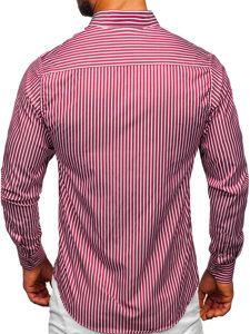 Uomo Camicia a maniche lunghe a righe Bordo Bolf 22730