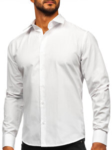 Uomo Camicia elegante a maniche lunghe Bianco Bolf 24740