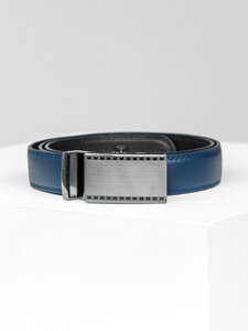 Uomo Cintura in pelle Blu scuro Bolf C005