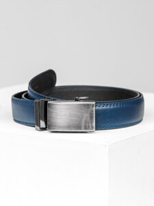 Uomo Cintura in pelle Blu scuro Bolf C007