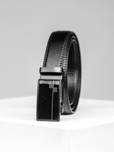 Uomo Cintura in pelle Nero Bolf 019