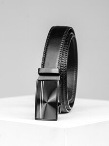 Uomo Cintura in pelle Nero Bolf C004